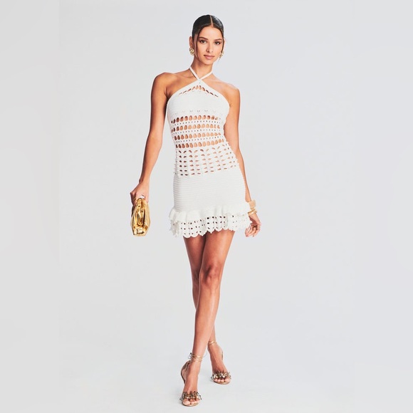 Retrofete Eze Crochet Pearl Embellished Dress - Picture 1 of 4